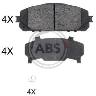 Колодка гальм. диск. передн. (ABS) A.B.S. 35047