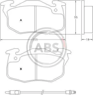 Комплект гальмівних колодок A.B.S. 36565