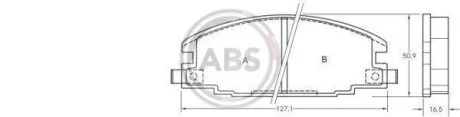 Колодки гальмівні пров. Frontera/Brava 83-12 A.B.S. 36632