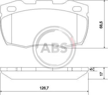 Комплект гальмівних колодок A.B.S. 36696