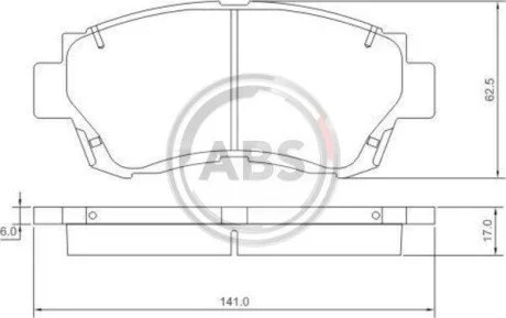 Колодки гальмові задн/пер. Avalon/Mark/Camry/Corona/Celica/Crown/ES/LS 89-04 A.B.S. 36713