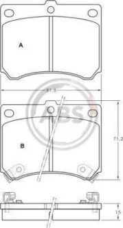 Колодки гальмівні дискові A.B.S. 36727