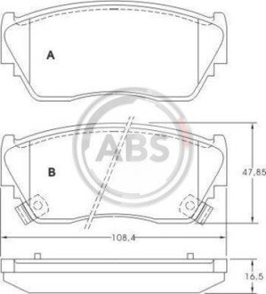 Колодки гальмівні пров. Sunny/100NX 90-96 A.B.S. 36728