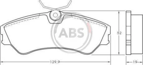 Тормозные колодки перед. T4 90-03 (TRW) R14 A.B.S. 36752