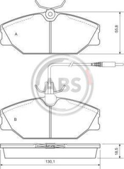 Колодки гальмівні пров. Megane/Scenic/Laguna/Safrane/Sport 92-03 A.B.S. 36769