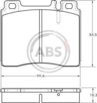 Колодки тормозные пер. W140/W140/W140/W124/W140 91-99 A.B.S. 36825