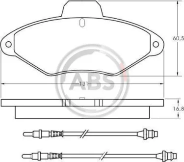 Комплект гальмівних колодок A.B.S. 36836