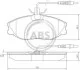 Тормозные колодки перед. Peugeot 306/406/607 96- (TRW) A.B.S. 36977 (фото 1)