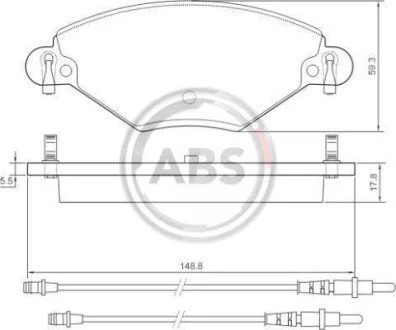 Гальмівні колодки перед. Citroen C5 01- (Bosch) A.B.S. 37277