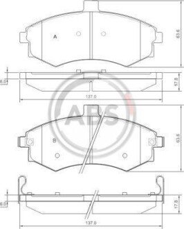 Колодки гальмівні пров. Matrix/Lavita/Elantra/Lantra/Coupe/Cerato 98-10 A.B.S. 37403