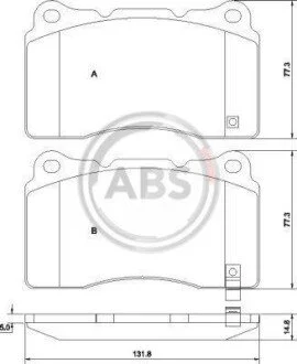 Гальмівні колодки пер Civic/Lancer/Impreza 20-25 01- A.B.S. 37447