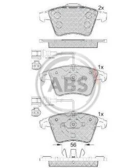 Тормозные колодки перед. VW Touareg 02-10 (ATE) A.B.S. 37482
