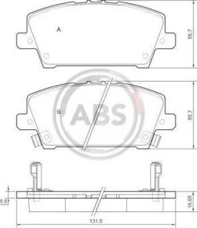 Колодки гальмівні пров. Civic 05-11 A.B.S. 37529
