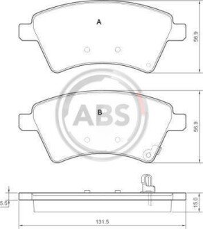 Тормозные колодки перед Suzuki SX4 04> A.B.S. 37532 (фото 1)