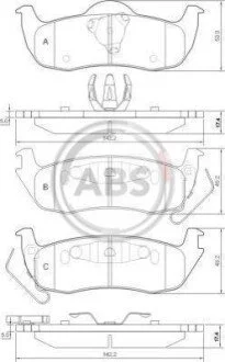 Колодки тормозные задн. Grand Cherokee/Commander/QX56 03-13 A.B.S. 37534
