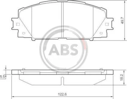Гальмівні колодки перед. Toyota Yaris 07- (akebono) A.B.S. 37542