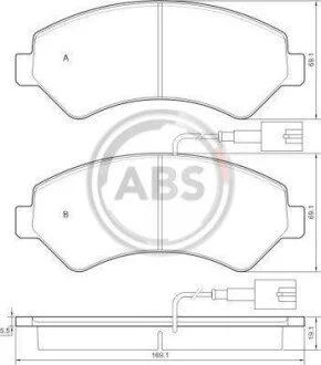 Колодки гальмівні пров. Jumper/Boxer/Ducato 09- A.B.S. 37576