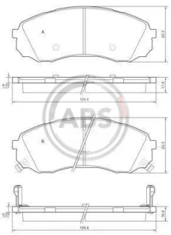 Комплект гальмівних колодок A.B.S. 37618