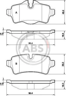 Колодка гальм. диск. задн. (ABS) A.B.S. 37629