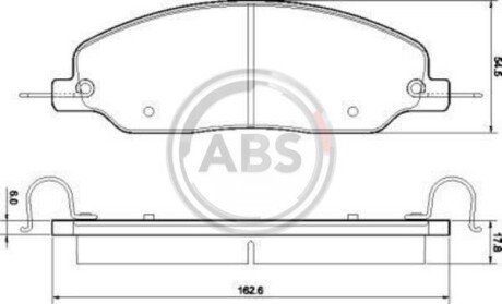 Гальмівні колодки, дискове гальмо (набір) A.B.S. 37662