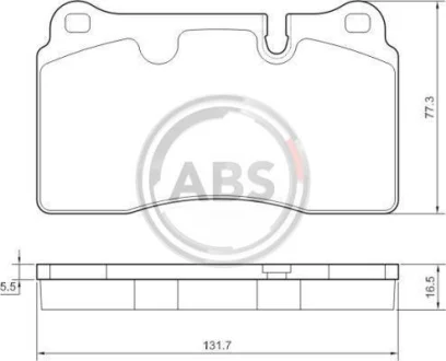 Колодка гальм. диск. передн. (ABS) A.B.S. 37712