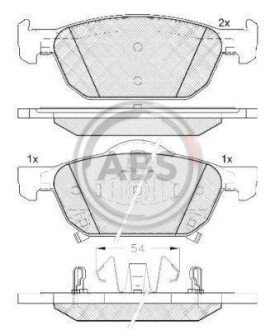 Колодки гальмівні пров. Accord/Accord 08-15 A.B.S. 37720