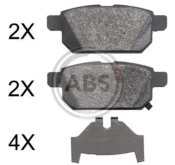 Колодка гальм. диск. SUZUKI SX4 задн. (ABS) A.B.S. 37886