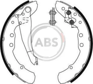 Колодки гальмівні задні. Audi 100/80/Caddy/Golf/Jetta (87-04) A.B.S. 8921