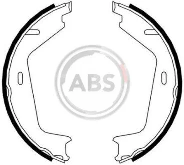 Колодки ручного тормоза Volvo S80 99-/ V70 97-11/ XC70 97- / XC90 02-14 (TRW) A.B.S. 9071