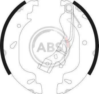Колодки гальмівні задні. Punto/Grande Punto 99-12 A.B.S. 9074