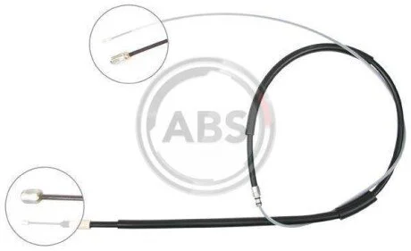 Трос ручного гальма зад. Megane II/Grand Scenic 03-Л=Пр. (диск) (2100/1080) A.B.S. K13156