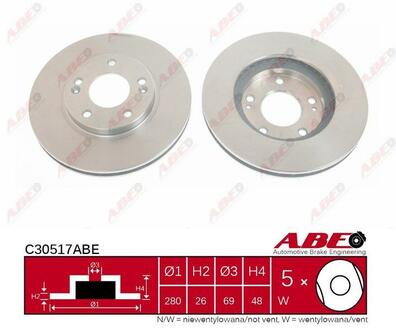 Тормозной диск ABE C30517ABE