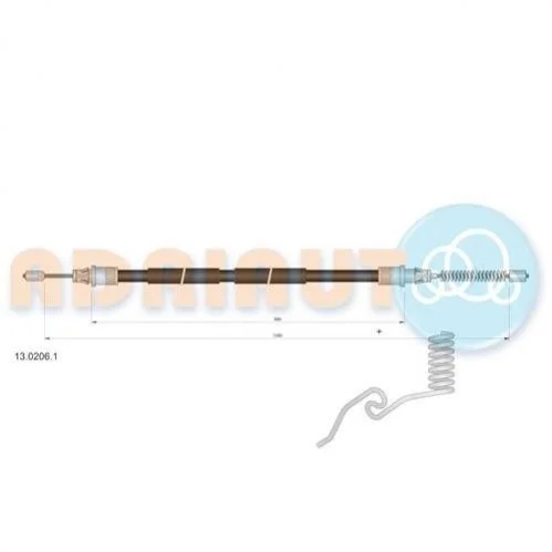 Трос тормозной FORD Transit RWD Van-Kombi-Bus RH 4/00- AD13.0206.1 ADRIAUTO 1302061 (фото 1)