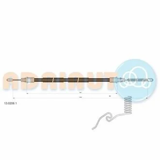 Трос тормозной FORD Transit RWD Van-Kombi-Bus RH 4/00- AD13.0206.1 ADRIAUTO 1302061