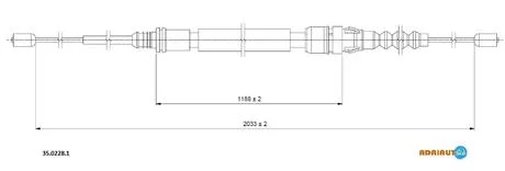 Трос гальмівний PEUGEOT 308 all LH-RH07- AD35.0228.1 ADRIAUTO 3502281