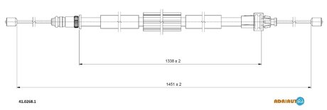 Трос стояночного гальма ADRIAUTO 4102681