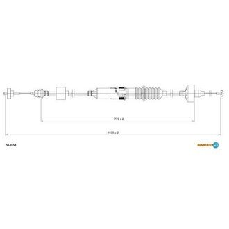 Трос зчеплення VW Golf/Vento Benz. a/a9/96- AD55.0158 ADRIAUTO 550158