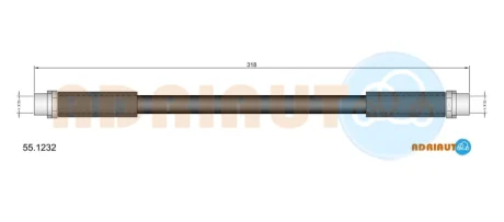 VW Шланг тормозной перед. AUDI A4/6 -01Passat 96- ADRIAUTO 551232