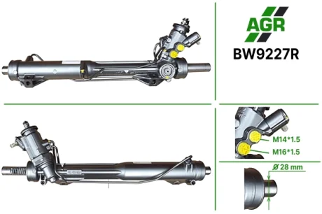 Рульова рейка з ГПК, відновлена, BMW 3 E90/91/E92, X1 E84 SAV, 05-12 AGR BW9227R