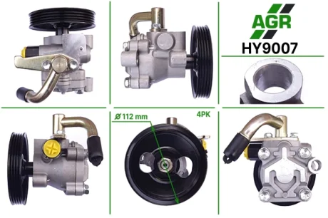 Насос ГПК з механічним приводом, новий, HYUNDAI -H-1 / STAREX 97-04,H-100-04,HYUNDAI H100 04- AGR HY9007
