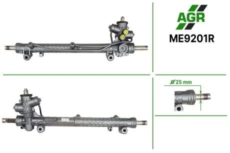Рульова рейка з ГПК, відновлена, MERCEDES A W 168 97-04 AGR ME9201R