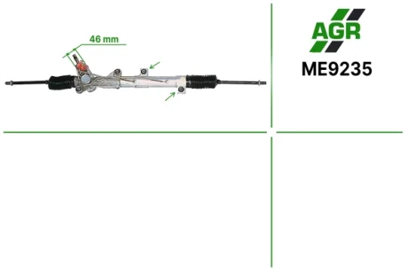 Рульова рейка з ГПК, нова, MERCEDES-BENZ VITO автобус (638) 96-03,VITO фургон (638) 97-03 AGR ME9235