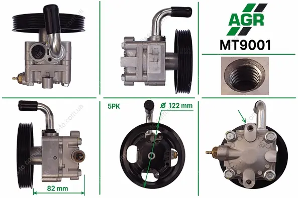 Насос ГПК з механічним приводом, новий, MAZDA 626 V 97-02,626 V Hatchback 97-02 MITSUBISHI GALANT VI AGR MT9001 (фото 1)