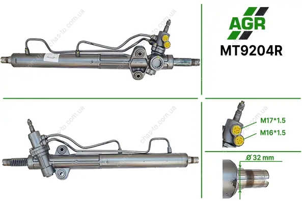 Рульова рейка з ГПК, відновлена, MITSUBISHI PAJERO III Canvas Top (V60, V70) 00-06 AGR MT9204R (фото 1)