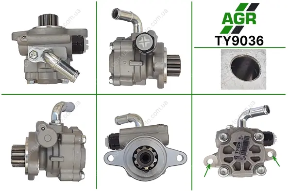 Насос ГПК з механічним приводом, новий, TOYOTA HILUX 05-,HILUX III пикап 05-,LAND CRUISER 02-10,LAND AGR TY9036 (фото 1)