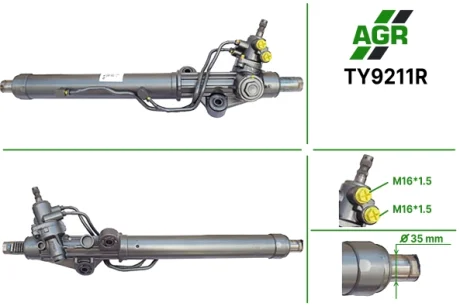 Рульова рейка з ГПК, відновлена, TOYOTA LAND CRUISER J10 98-02 AGR TY9211R