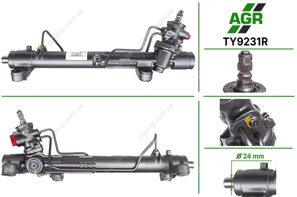 Рульова рейка з ГПК, відновлена, TOYOTA AVENSIS (T25_) 03-08,AVENSIS седан (T25) 03-08 AGR TY9231R (фото 1)