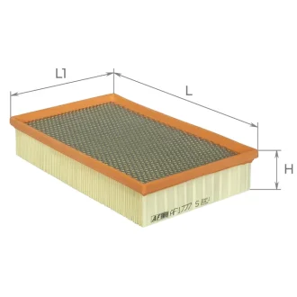 Фільтр повітряний MERCEDES E200, 240, 280, 320 95-03 (з сіткою) ALPHA FILTER AF1777s