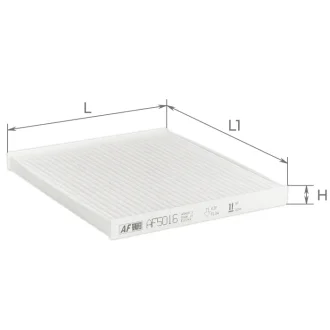 Фільтр салону Toyota Avensis 1,6-2,4L/2,2D 03-09, Corolla 1,4-1,8L/2,0-2,2D 02-09 Альфа ALPHA FILTER AF5016