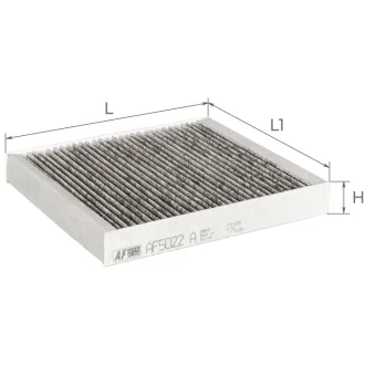 Фільтр салону (з актом вугіллям) Nissan Murano 3,5L 05-, X-TRAIL 2,0-2,5L/2,2D 01-07 Альфа ALPHA FILTER AF5022a